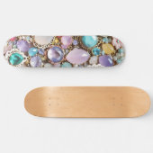 Pastel Gems And Jewels In Pinks & Purples Persoonlijk Skateboard (Horizontaal)