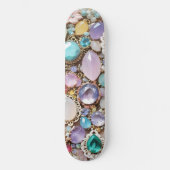 Pastel Gems And Jewels In Pinks & Purples Persoonlijk Skateboard (Voorkant)
