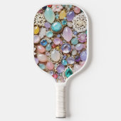 Pastel Gems And Jewels In Pinks & Purples Pickleball Paddle (Voorkant)