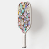 Pastel Gems And Jewels In Pinks & Purples Pickleball Paddle (Links)