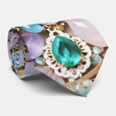 Pastel Gems And Jewels In Pinks & Purples Stropdas (Opgerold)