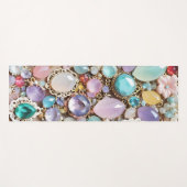 Pastel Gems And Jewels In Pinks & Purples Yogamat (Voorkant (horizontaal))