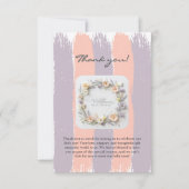 Pastel Gender Neutral Wildflower Baby shower Bedankkaart (Voorkant)
