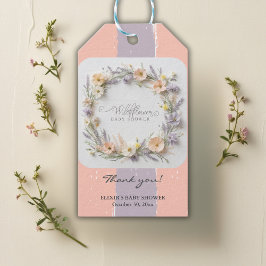 Pastel Gender Neutral Wildflower Baby shower Cadeaulabel