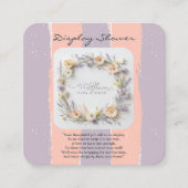 Pastel Gender Neutral Wildflower Baby shower Informatiekaartje (Voorkant)