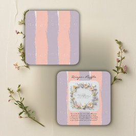 Pastel Gender Neutral Wildflower Baby shower Informatiekaartje