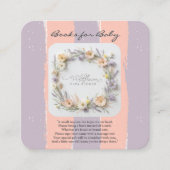Pastel Gender Neutral Wildflower Baby shower Informatiekaartje (Voorkant)