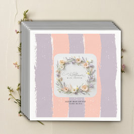 Pastel Gender Neutral Wildflower Baby shower Servet