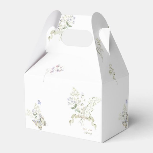 Pastel Genderneutraal Peter de Konijn Baby shower Bedankdoosjes (Achterkant)