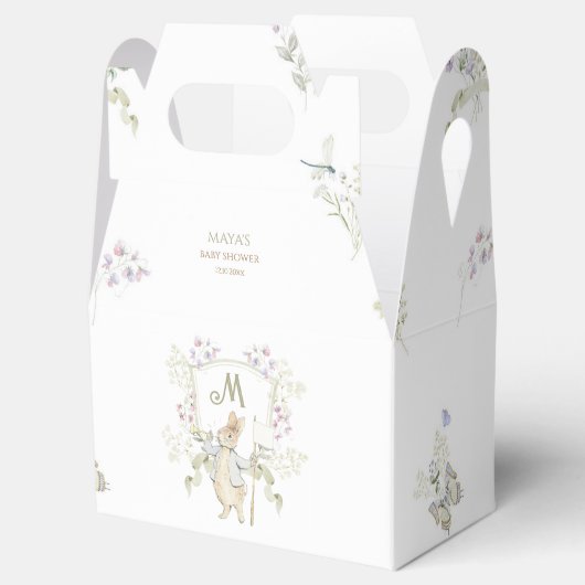 Pastel Genderneutraal Peter de Konijn Baby shower Bedankdoosjes (Geopend)