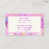 Pastel Geode Agate en Gold Visitekaartje (Achterkant)