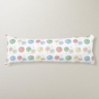 Pastel Geometric Floral Line Art Body Pillow Lichaamskussen
