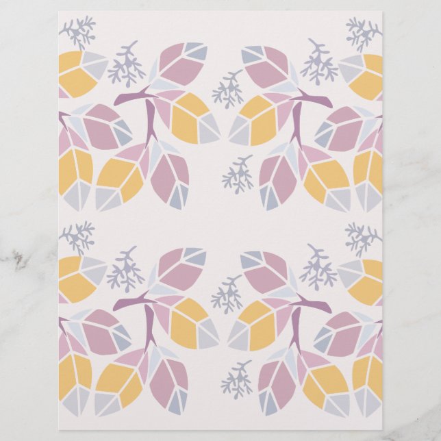 Pastel Geometric Leaf  (Voorkant)