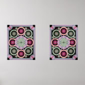 Pastel Geometric Mandala Bloom Muurkunst Sets (Voorkant)