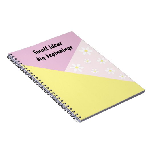 Pastel Geometric Notebook with Editable Text Notitieboek (Rechterzijde)