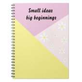 Pastel Geometric Notebook with Editable Text Notitieboek (Voorkant)