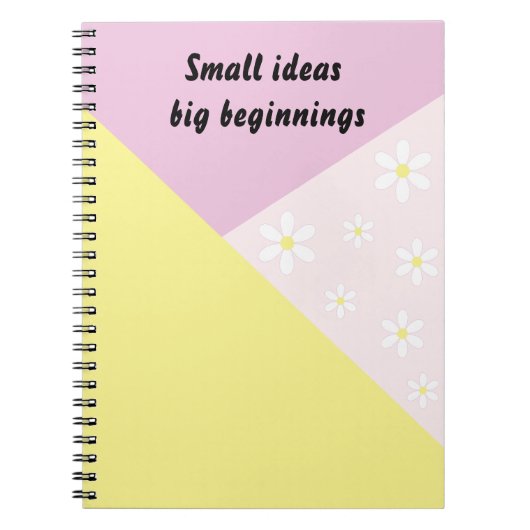 Pastel Geometric Notebook with Editable Text Notitieboek (Voorkant)
