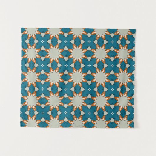 Pastel Geometric Pattern – Soft Abstract Color Wandkleed (Voorkant (horizontaal))