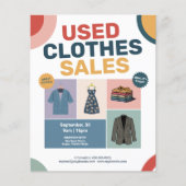 Pastel Geometric Patterns - Used Clothes Sales Flyer (Voorkant)