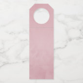 Pastel Geometric Peonies Floral Wedding Flessenhanger (Achterkant)