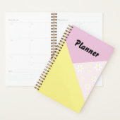 Pastel Geometric Planner with Daisy Flowers (Display)