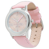 Pastel Geometric Pop | Blush Custom Kid's Horloge (Gekanteld)