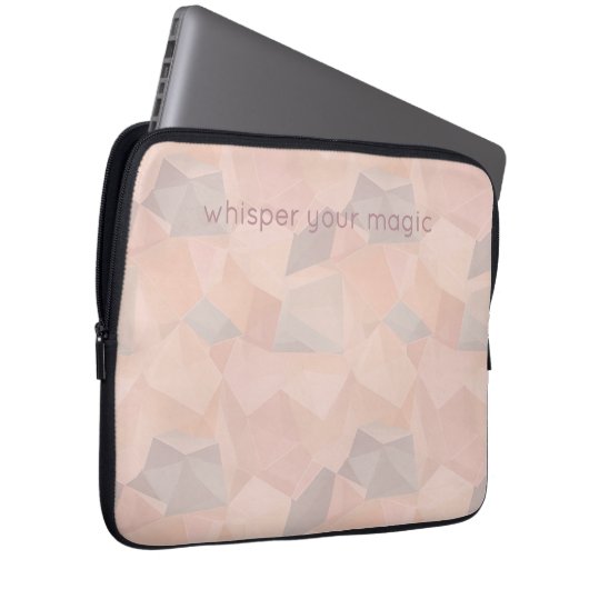 Pastel Geometric Pop | Blush Custom Laptop Sleeve (Voorkant Rechts)