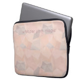 Pastel Geometric Pop | Blush Custom Laptop Sleeve (Voorkant Links)