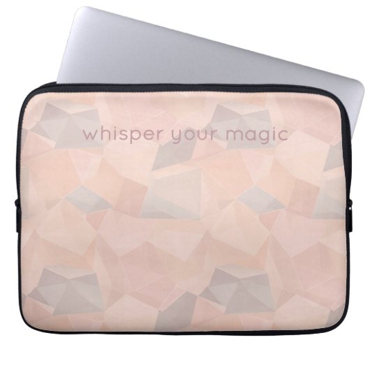 Pastel Geometric Pop | Blush Custom Laptop Sleeve (Voorkant)