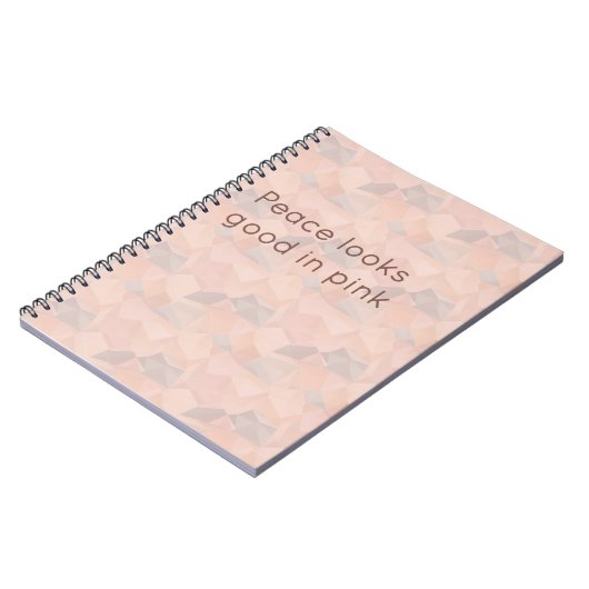 Pastel Geometric Pop | Blush Custom Notebook Notitieboek (Linkerzijde)