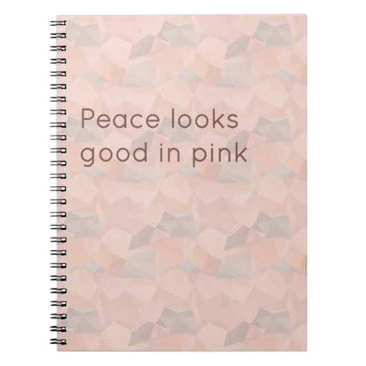 Pastel Geometric Pop | Blush Custom Notebook Notitieboek (Voorkant)