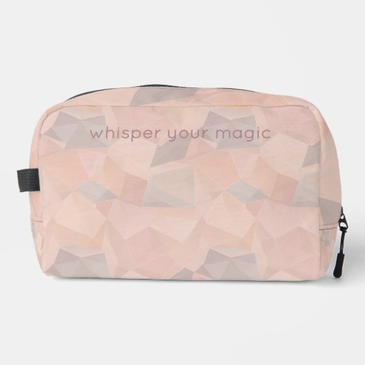 Pastel Geometric Pop | Blush Custom Toiletries Bag Toilettasje (Voorkant)