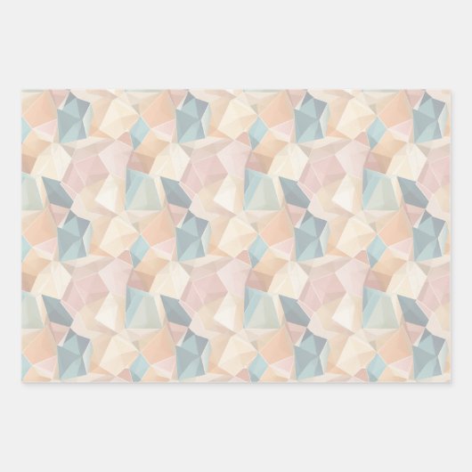 Pastel Geometric Pop | Blush Inpakpapier Vel (Voorkant 3)