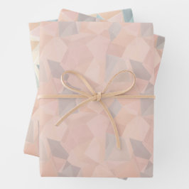 Pastel Geometric Pop | Blush Inpakpapier Vel