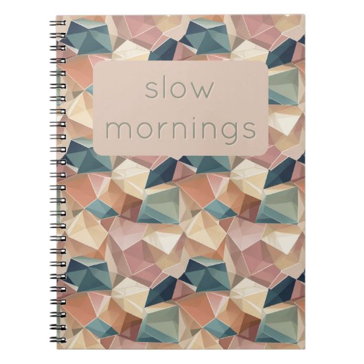 Pastel Geometric Pop | Muted Custom Notebook Notitieboek (Voorkant)