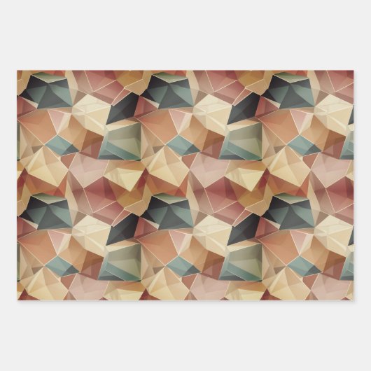 Pastel Geometric Pop | Wrapping Paper Sheets Set (Voorkant 3)