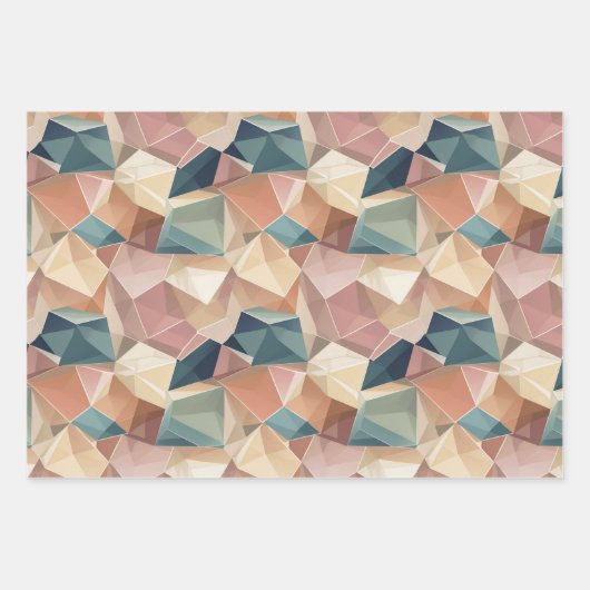 Pastel Geometric Pop | Wrapping Paper Sheets Set (Voorkant 2)