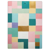 Pastel Geometric Quilt Klembord (Achterkant)