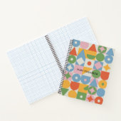 Pastel Geometric Shapes Personalized Notebook Notitieboek (Binnen)