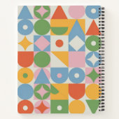 Pastel Geometric Shapes Personalized Notebook Notitieboek (Achterkant)