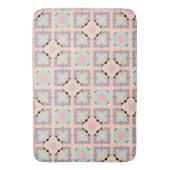 Pastel Geometric Tile Pattern | Pink Mint Purple  Badmat (Voorkant Verticaal)