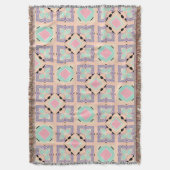 Pastel Geometric Tile Pattern | Pink Mint Purple  Deken (Voorkant Verticaal)