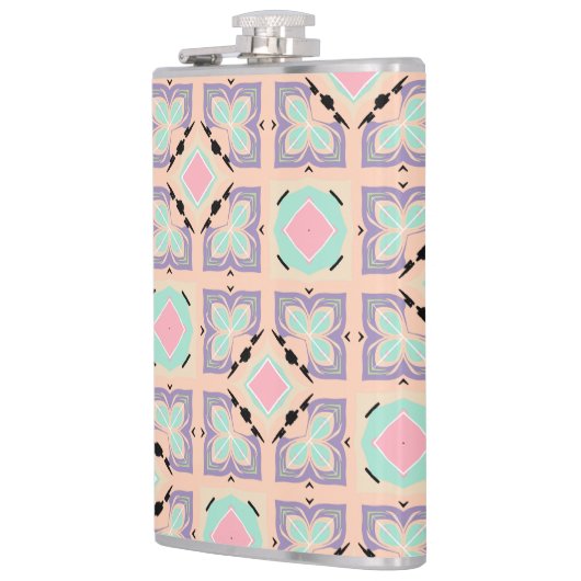 Pastel Geometric Tile Pattern | Pink Mint Purple Heupfles (Links)