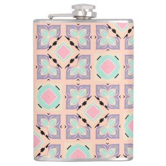 Pastel Geometric Tile Pattern | Pink Mint Purple  Heupfles