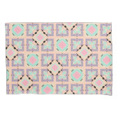 Pastel Geometric Tile Pattern | Pink Mint Purple  Kussensloop (Voorkant)