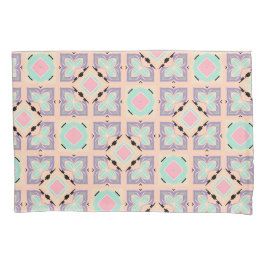 Pastel Geometric Tile Pattern | Pink Mint Purple  Kussensloop