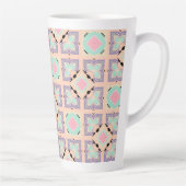 Pastel Geometric Tile Pattern | Pink Mint Purple Latte Mok (Rechts)