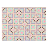 Pastel Geometric Tile Pattern | Pink Mint Purple  Tafelkleed (Voorkant (Horizontaal))