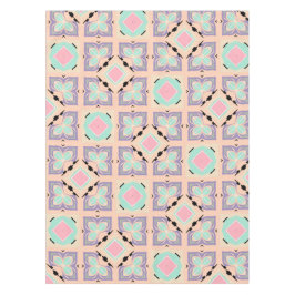 Pastel Geometric Tile Pattern | Pink Mint Purple  Tafelkleed