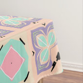 Pastel Geometric Tile Pattern | Pink Mint Purple  Tafelkleed (Voorbeeld)